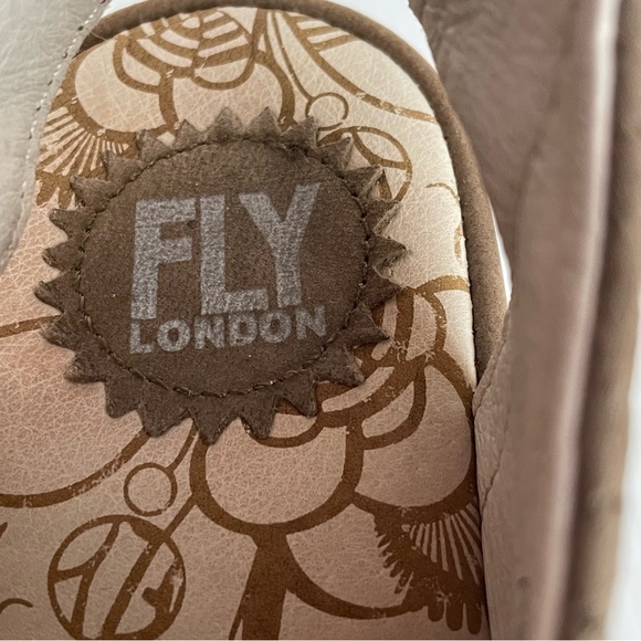 FLY London Womens Yala Peep Toe Wedges Khaki Cupido Size US 5.5-6 EU 36 - Picture 7 of 8